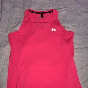 Hot pink under armor workout tank